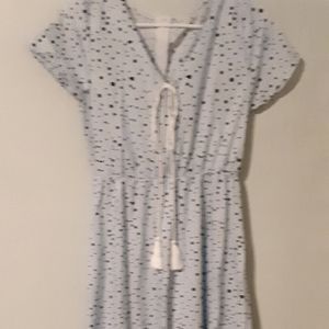 light blue maxi dress polka dots XL, very nice it's just too small for me.